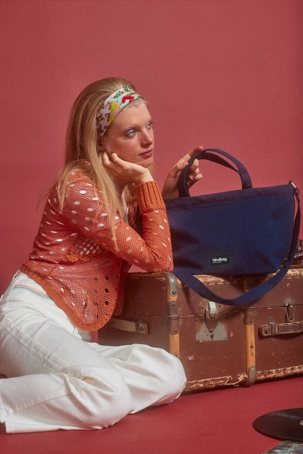 Sac cabas discount bleu marine