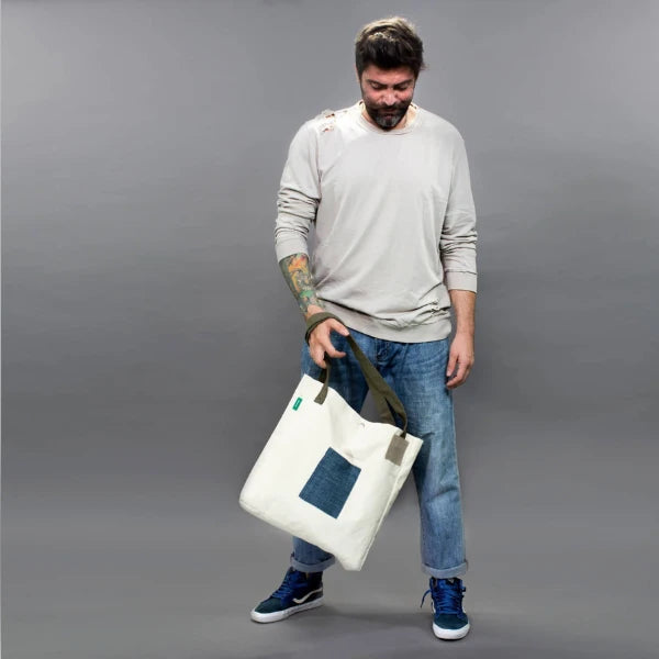 Tote Bag Patchwork Handmade, Sac A Main Fourre-tout "Zero Waste Tote Bag Patchwork Handmade, Sac A Main Fourre-tout "Zero Waste