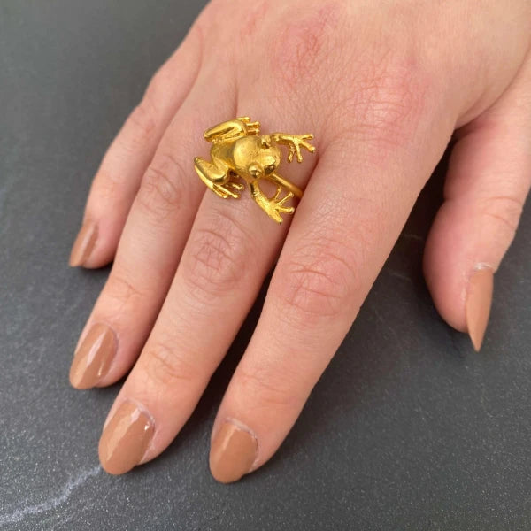 Bague Grenouille couleur or ou argent I Grenouille