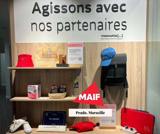 Meanwhile boutique dans les vitrines de la MAIF
