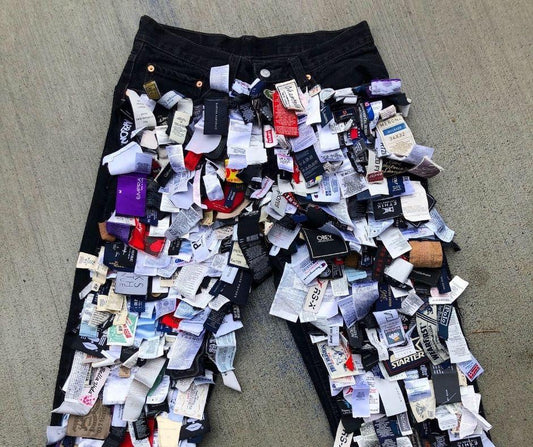 Jean upcyclé patchwork mode éthique upcycling