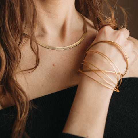 Collier "serpent" en or