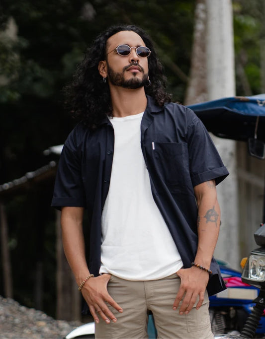 Chemise unisexe en coton I Mancora noir