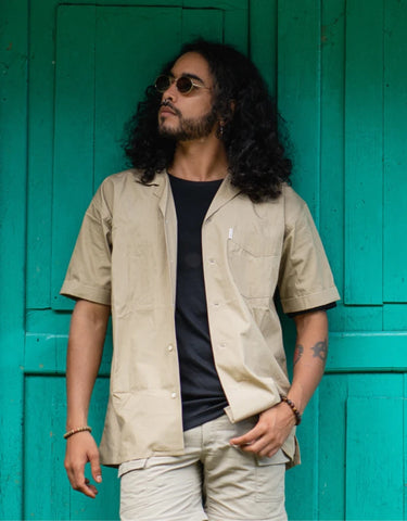 Chemise unisexe en coton I Sahara beige