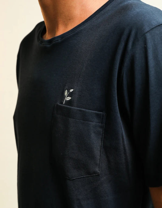 T-shirt coton bio Pima - Unisexe bleu marine