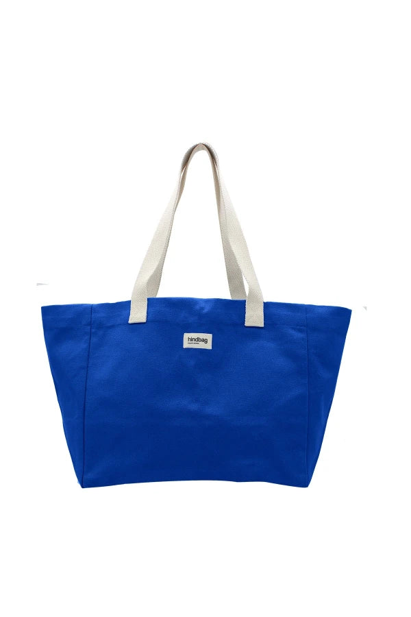 Sac cabas Bleu électrique en coton bi