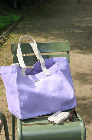 Sac cabas Lilas en coton bio 