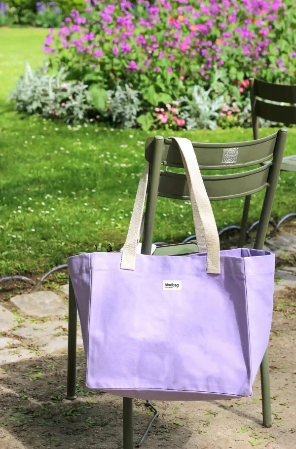 Sac cabas Lilas en coton bio 