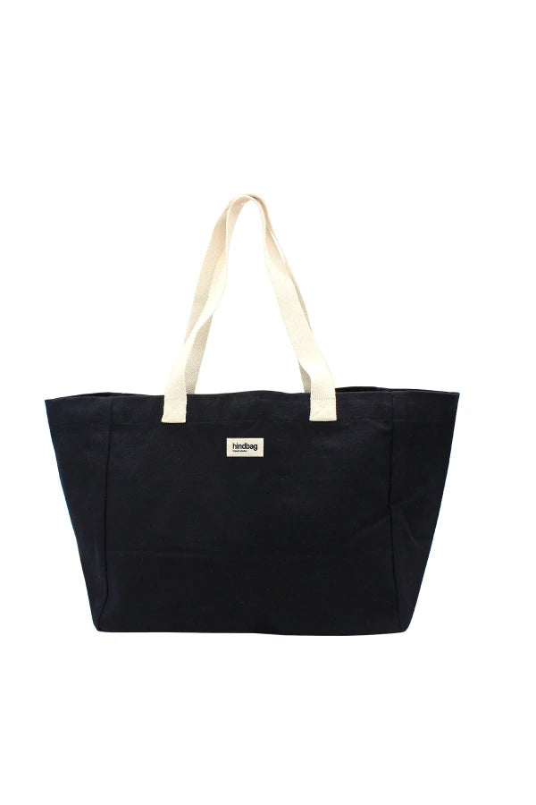 Sac cabas Noir en coton bio 