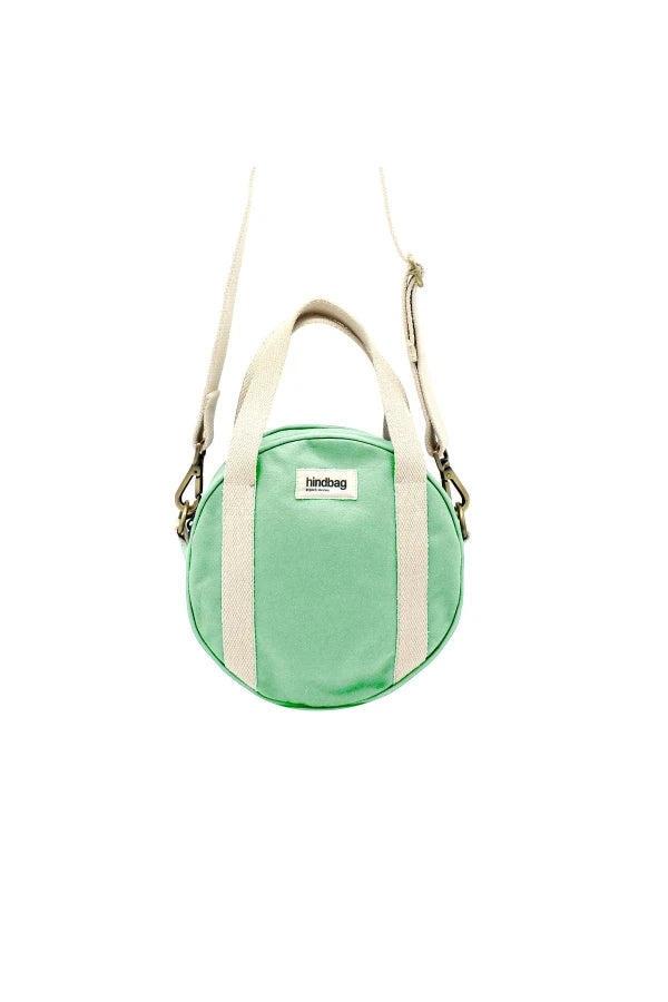 Sac à main rond en coton bio Louis Menthe Glacée