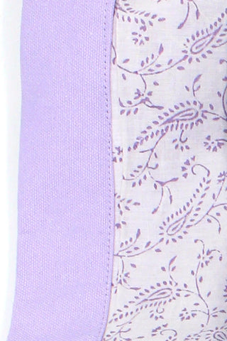 Mini sac cabas à bandoulière en coton bio lilas