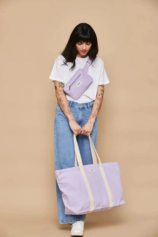 Sac banane Lilas en coton bio 