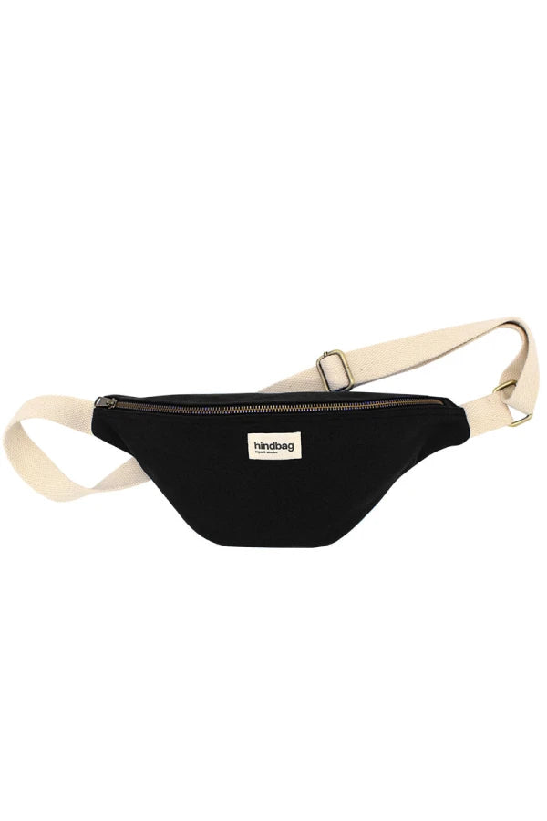 Sac banane Noir en coton bio 