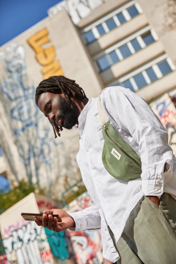 Sac banane Olive en coton bio