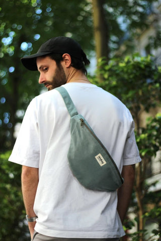 Sac banane L Sauge en coton bio