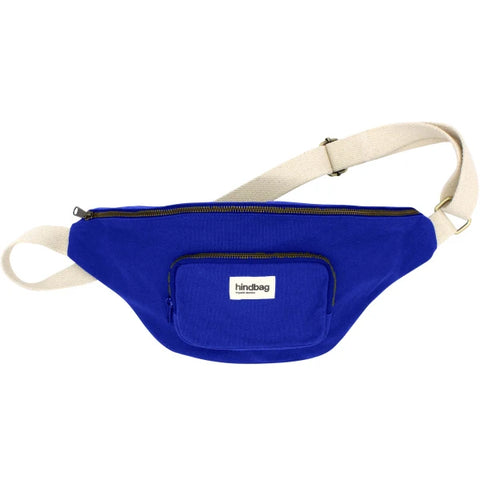 Sac banane XL Bleu electrique en coton bio 