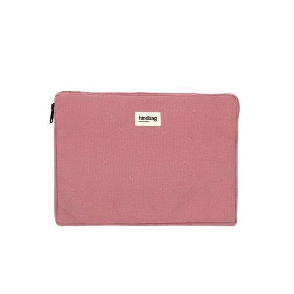 Housse d'ordinateur Rose Blush en coton bio - Ava