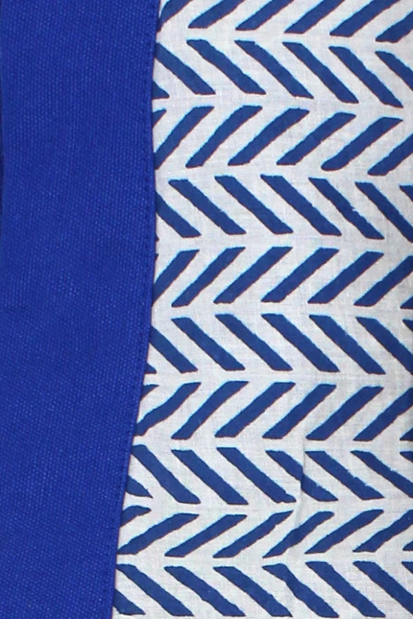 Pochette bleu electrique en coton bio - Ema