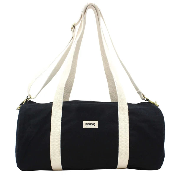 Sac polochon Noir en coton bio - Simon