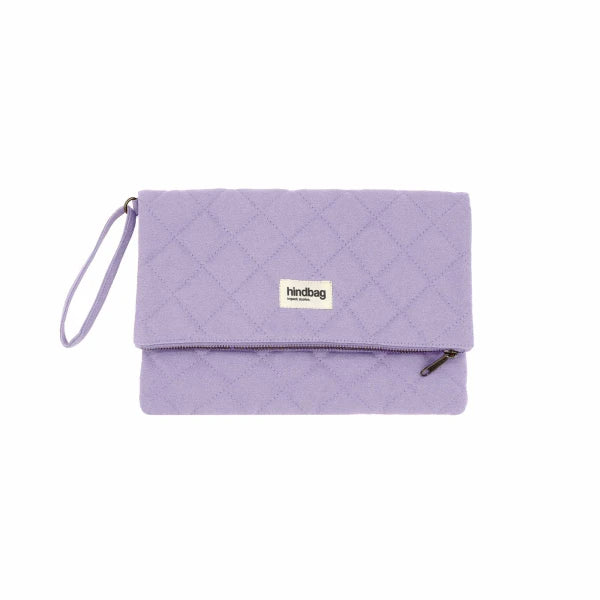 Pochette matelassée Lilas en coton bio - Isha