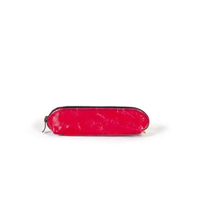Trousse en plastique recyclé rouge