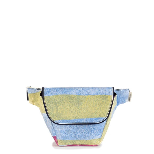 Sac banane en plastique recyclé multicolore