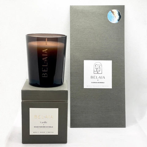 Coffret : bougie parfumée + pot design 70h - Meanwhile Boutique