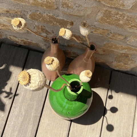 Vase d'extérieur vert fabriqué au Maroc 