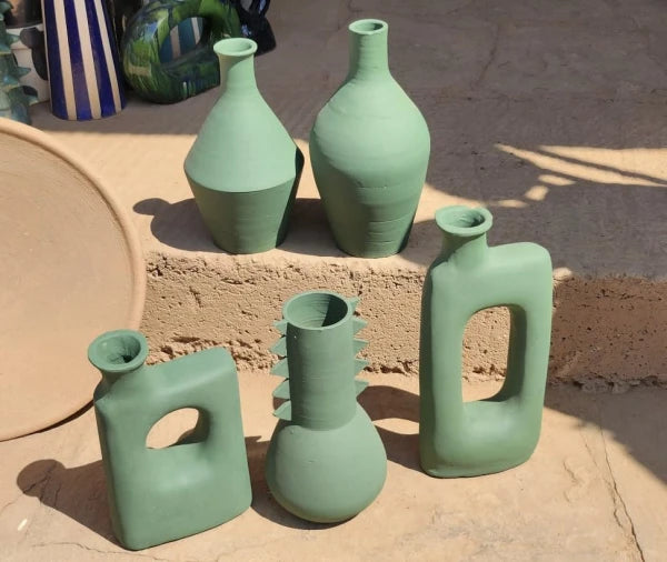 Poteries vase marocaines "les Greens" en céramique