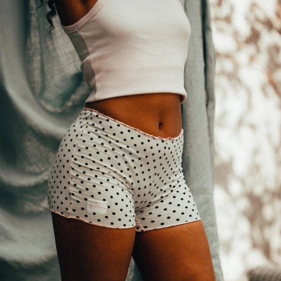 Boxer pour femme blanc à pois - Coco