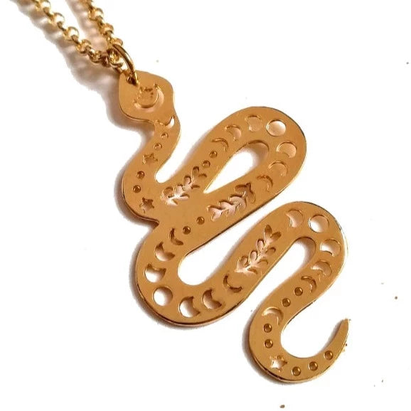 Collier doré serpent I Féminité Divine