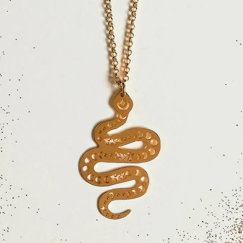 Collier doré serpent I Féminité Divine