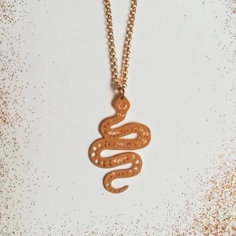 Collier doré serpent I Féminité Divine