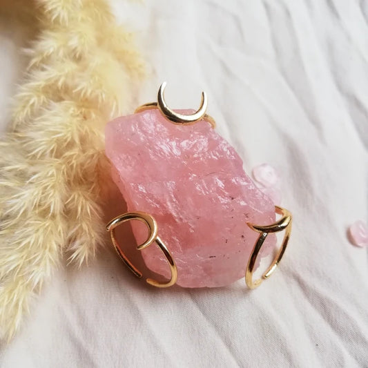 Bague dorée avec lune - Renaître