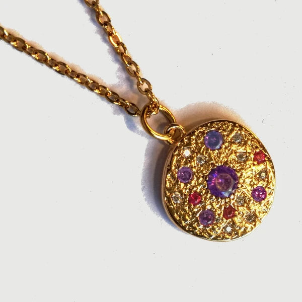 Collier étoiles Cosmos en or et pierres de zircon