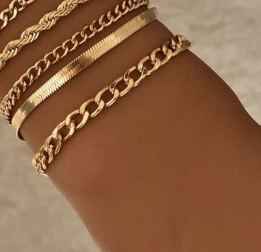 MONDRIAN - bracelet chaîne serpent