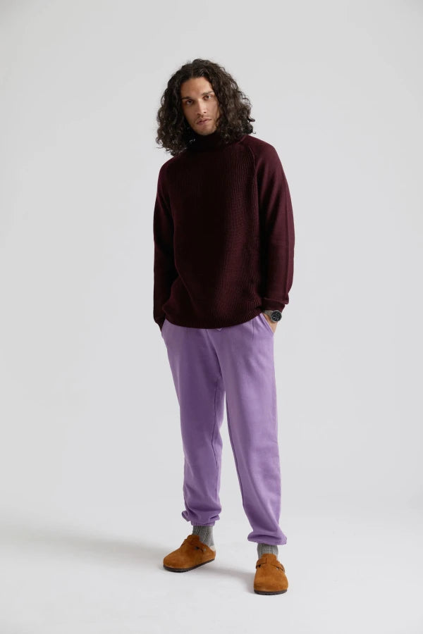 Jogging en coton bio Lilas - Adam