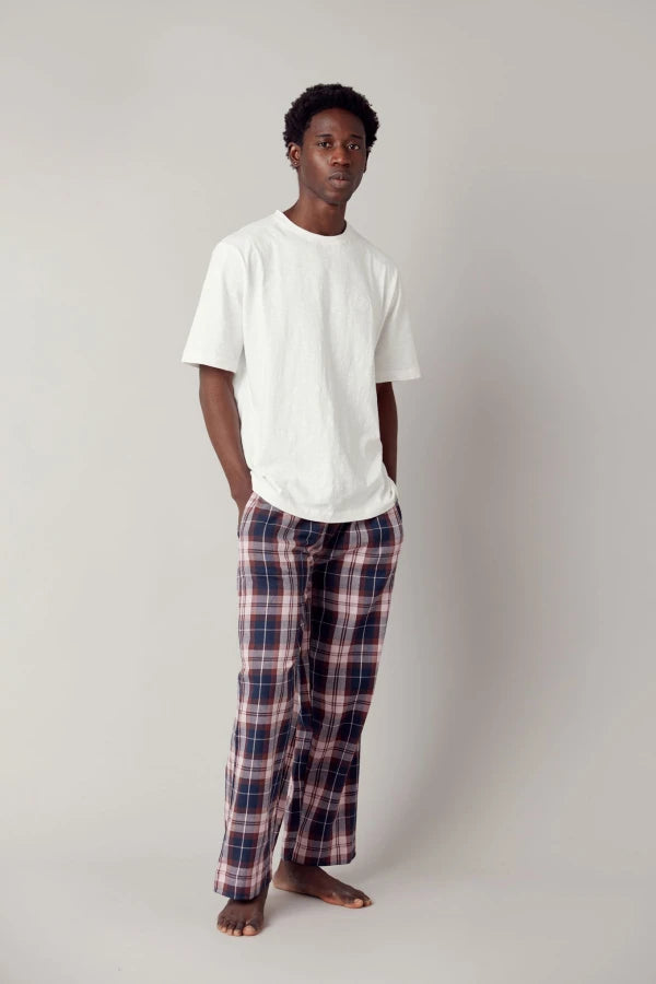 Pantalon de pyjama en coton bio pour hommes mauve - JIM JAM