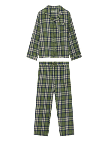 Ensemble de pyjama en coton bio pour hommes vert sapin - JIM JAM