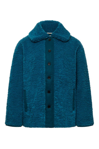 Manteau en polaire recyclée PET Bleu - Lexi