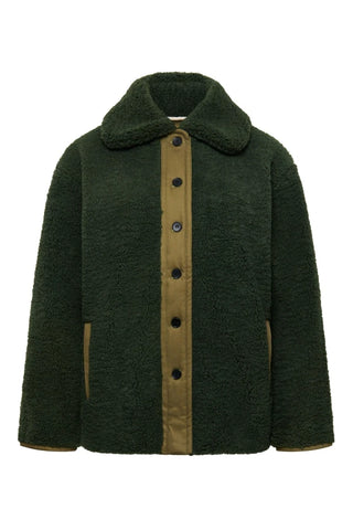 Manteau en polaire recyclée PET Ivy vert - Lexi