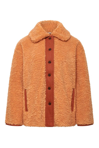 Manteau en polaire recyclée PET Orange - Lexi