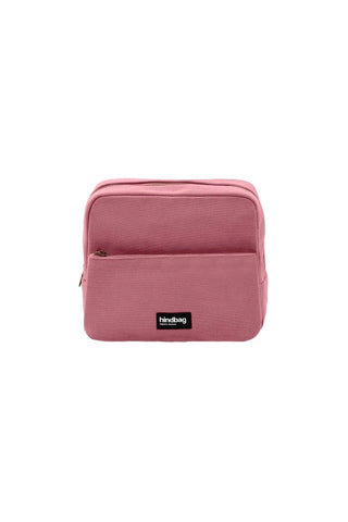 Trousse de toilette XL Rose blush en coton bio - Alix