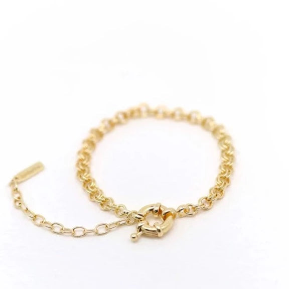 Bracelet doré fin avec petits anneaux 