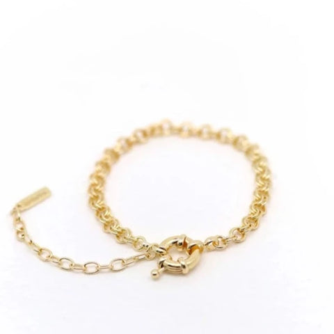 Bracelet doré fin avec petits anneaux 