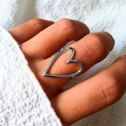 Bague Réglable T50 à T57 Motif Coeur - Acier Inoxydable 304L Dore X1 P 645002 Bague Réglable T50 à T57 Motif Coeur - Acier Inoxydable 304L Dore X1 P 645002