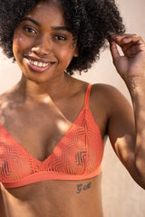 Soutien-gorge en fibre recyclée Terracotta - Dawa