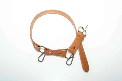 Ceinture polyvalente en cuir végan Camel