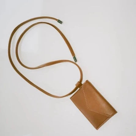 Porte-cartes Holder en cuir végan Camel