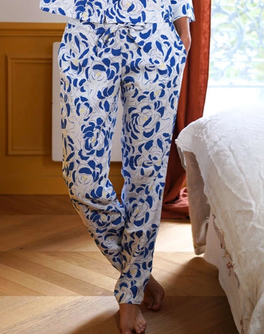 Pantalon de pyjama I Archipel bleu et blanc